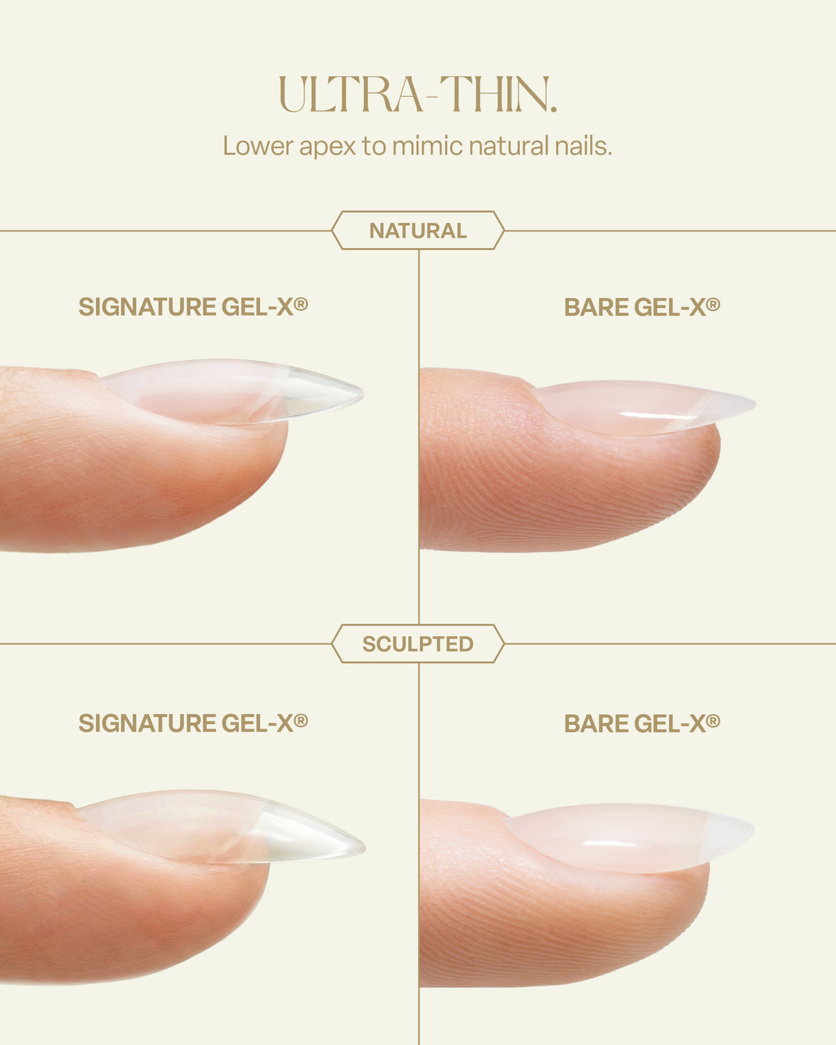 BARE GEL-X SOFT GEL TIPS BOXE | NATURAL OR SCULPTED - APRÉS NAIL