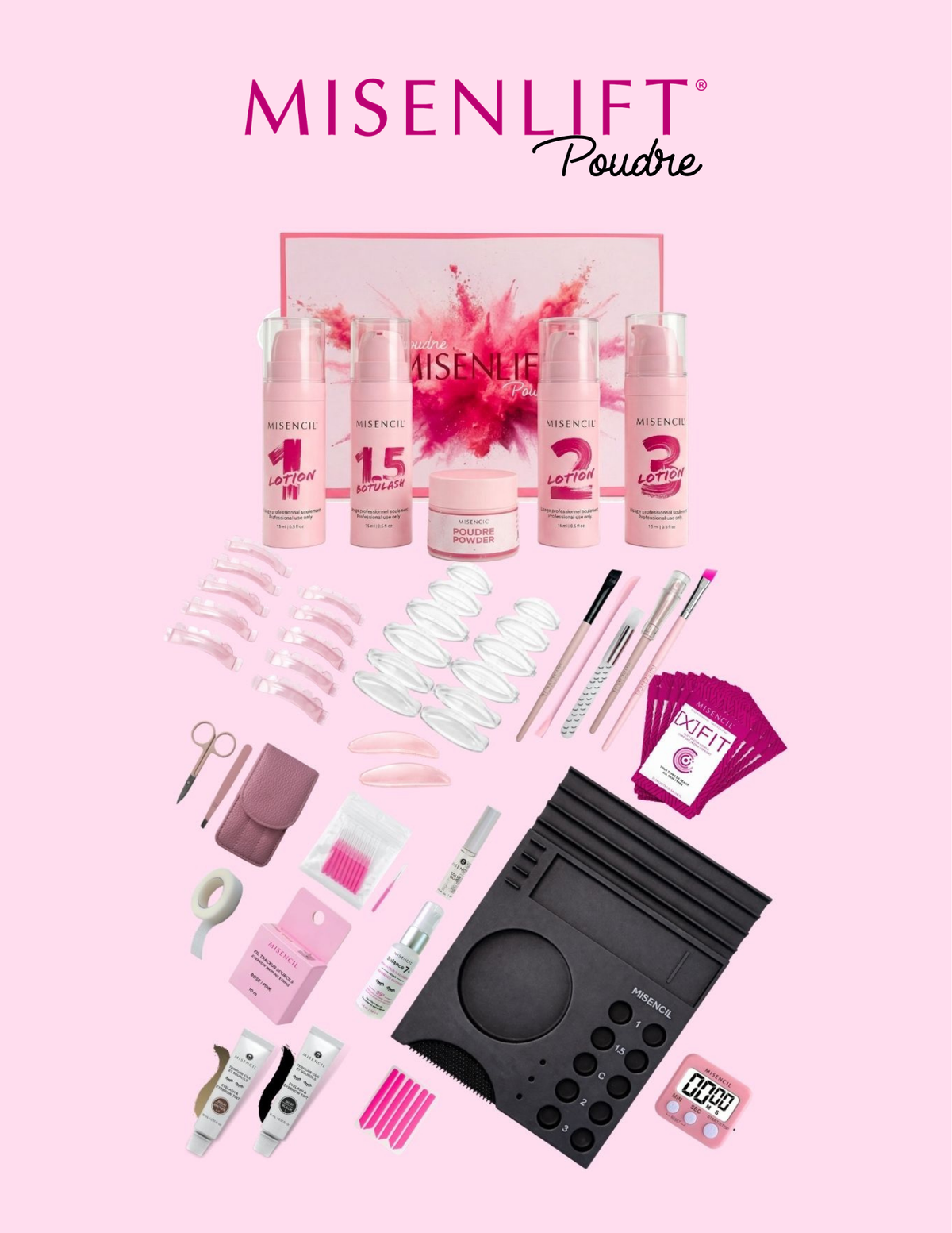 MISENLIFT DUO-LUXE KIT | EYELASHES &amp; EYEBROWS - MISENCIL