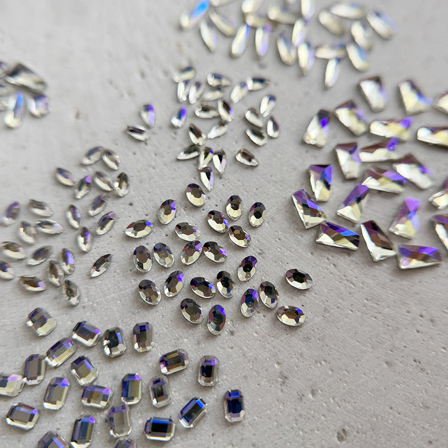 ENSEMBLE COMPLET | DIAMANTS FORMES | CLAIRE REFLET BLEUTÉ - MEM