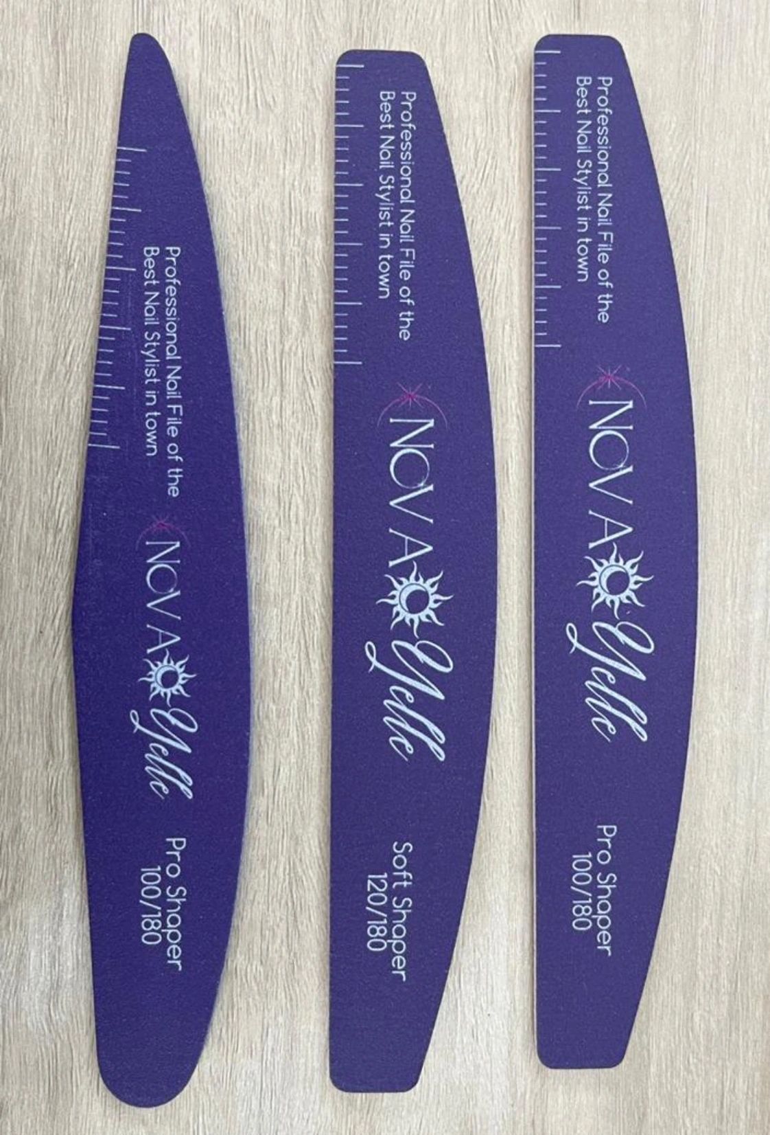 LIME PURPLE NOVA | HALF MOON - SOFT SHAPER 120/180 - YELLE NAILZ