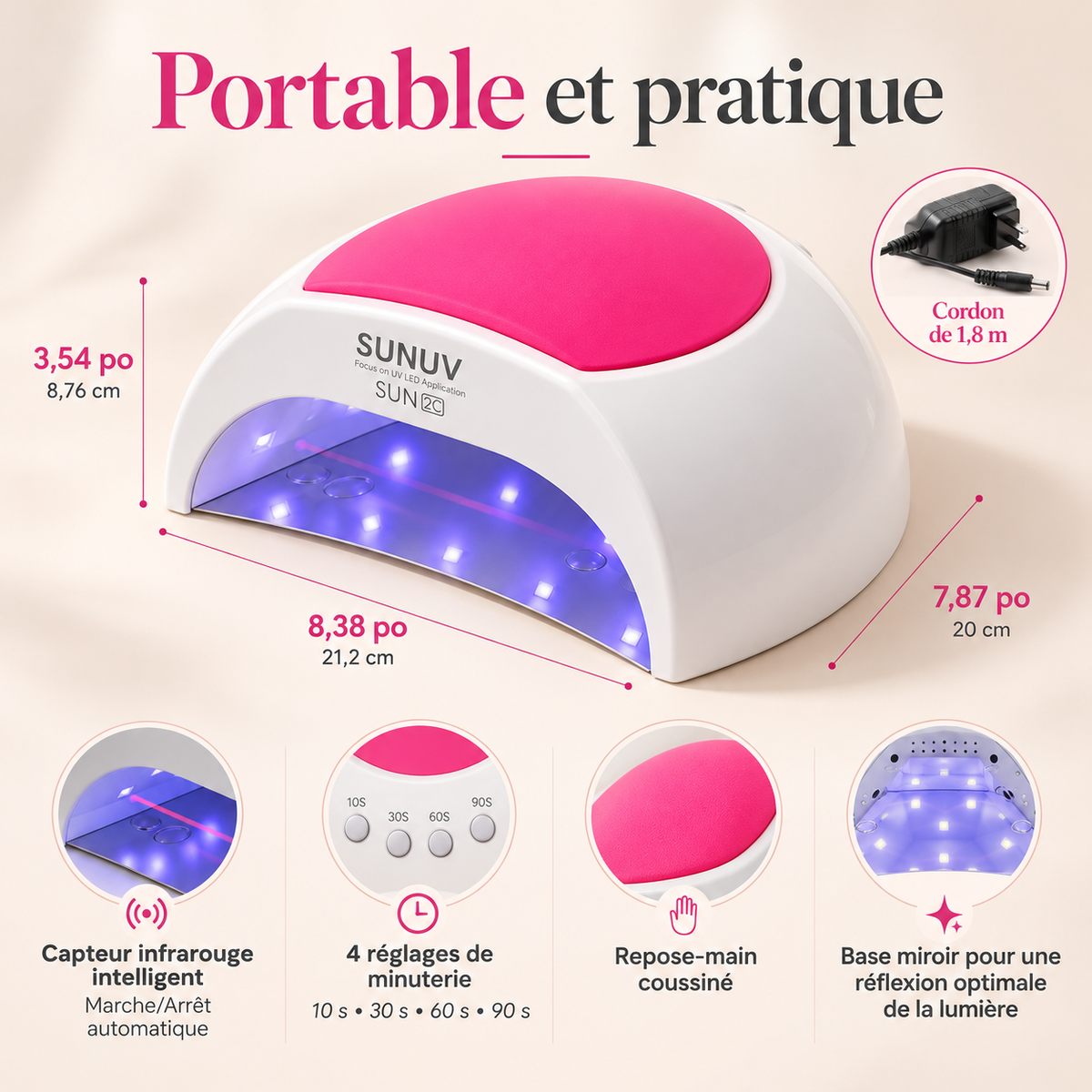 SUNUV UV/LED LAMP | SUN2C - 33 LEDS - DIRECT FROM MANUFACTURER (AVOID COPIES)