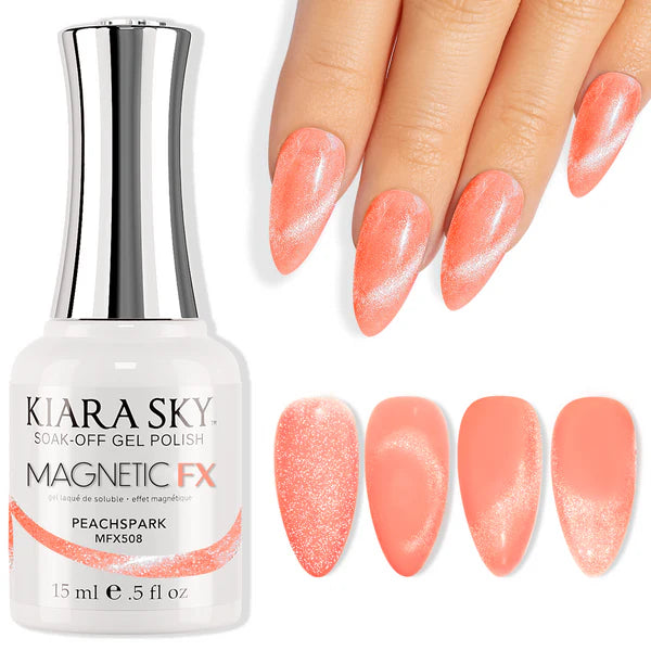 PEACHSPARK (CAT EYE) | KIARA SKY MAGNETIC FX GEL ~ Nailify