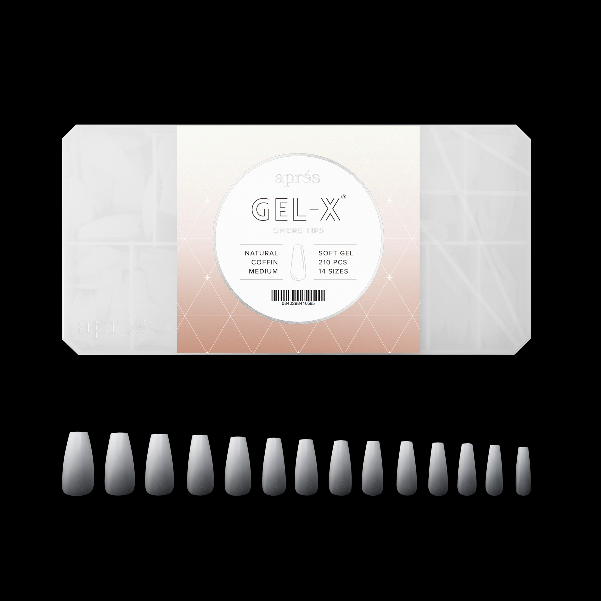 GEL-X OMBRE NATURAL COFFIN MEDIUM