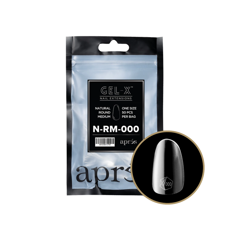 GEL-X NATURAL ROUND MEDIUM 2.0 REFILL BAG