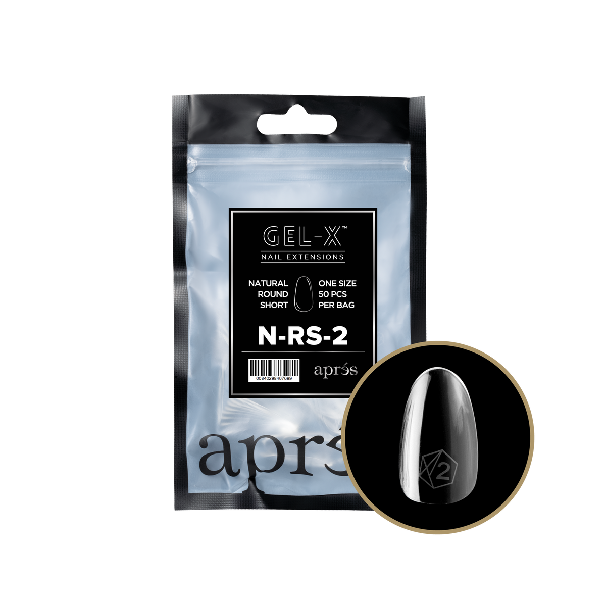 GEL-X NATURAL ROUND SHORT 2.0 REFILL BAG