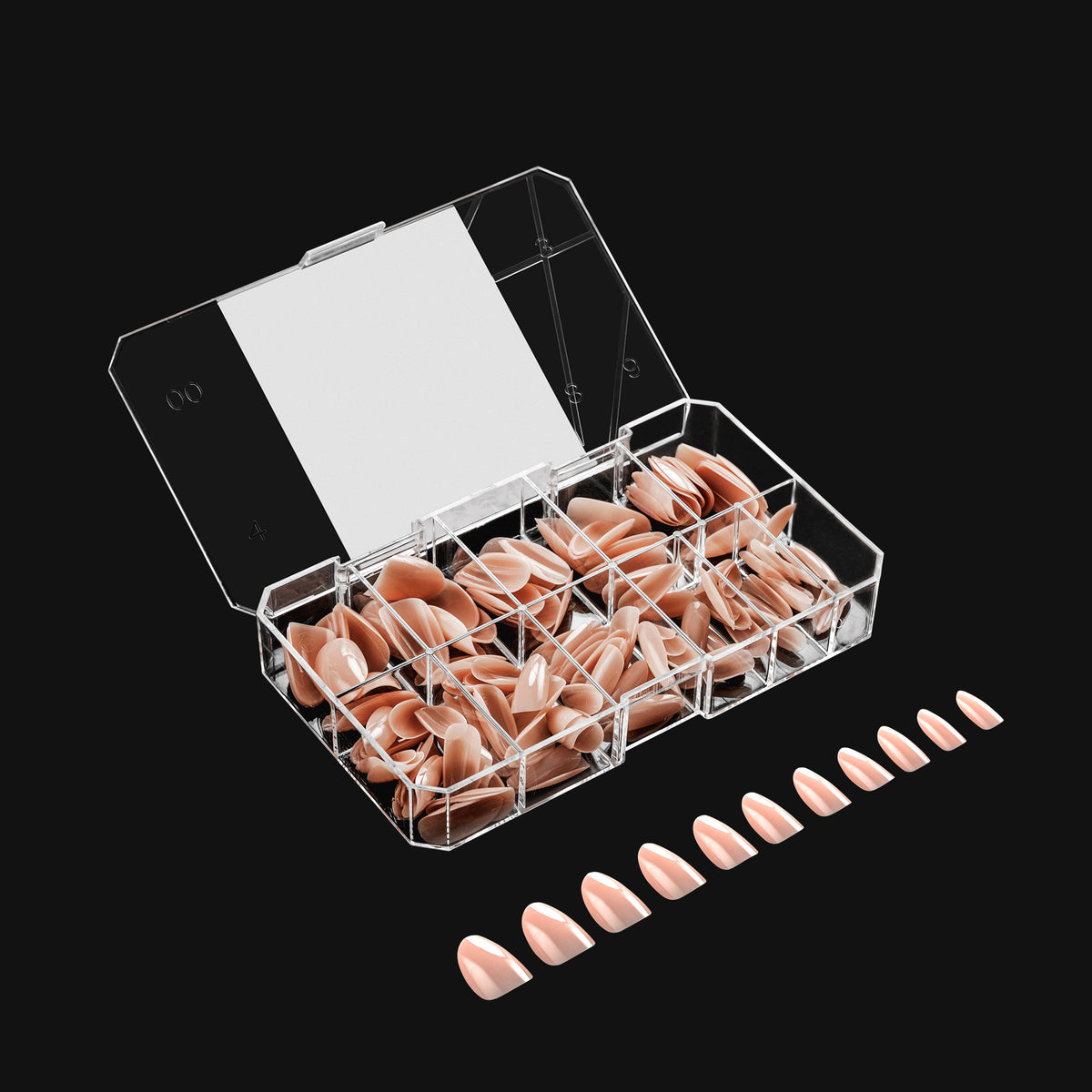 GEL-X NEUTRALS NATURAL LILA ROUND SHORT BOX OF TIPS 150 PCS