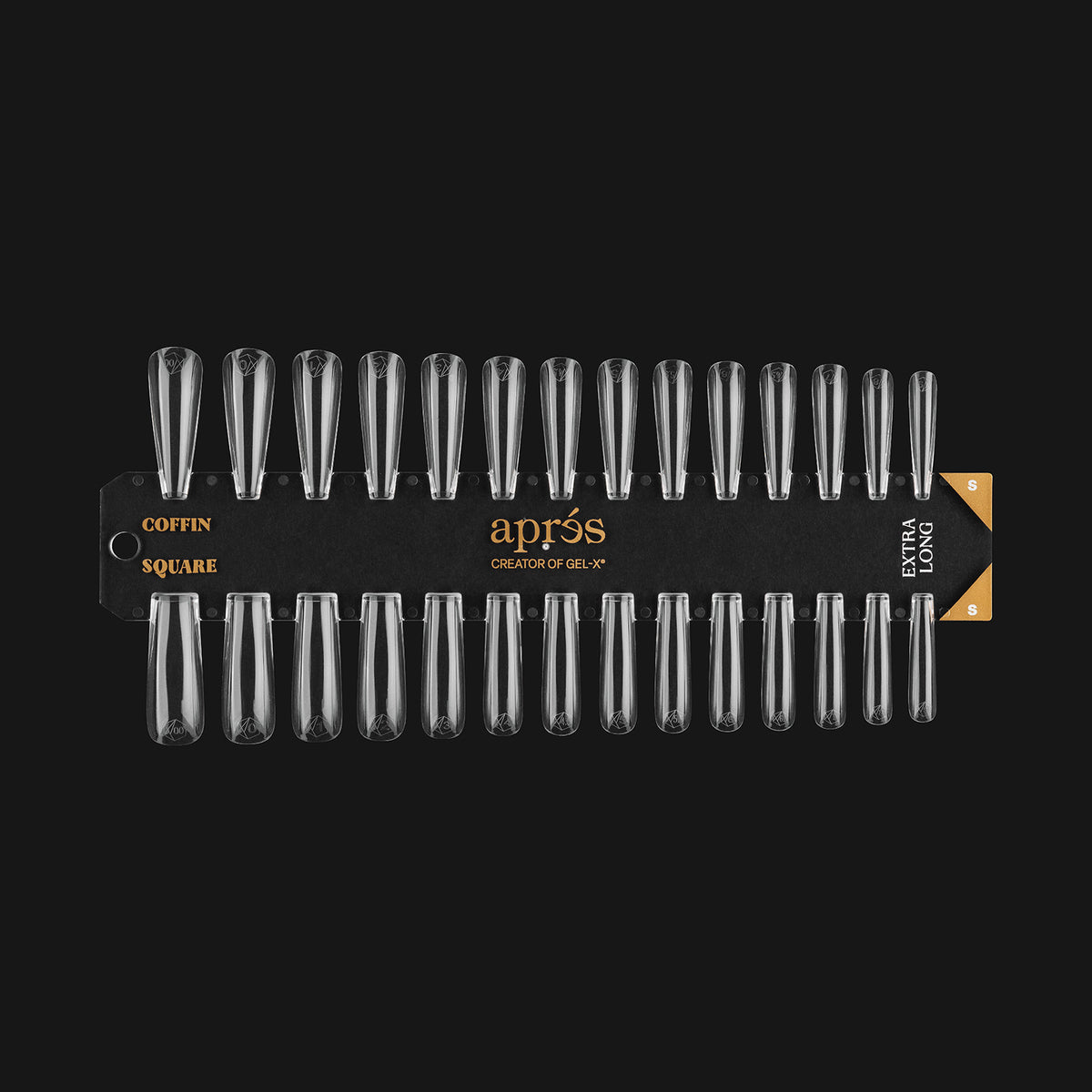 COFFIN &amp; SQUARE X-LONG - SCULPTED | GEL-X TIP SWATCH - APRÉS NAIL