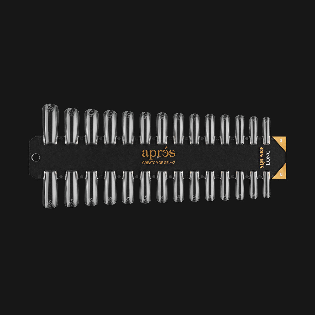 SQUARE LONG - NATURAL/SCULPTED | GEL-X TIP SWATCH - APRÉS NAIL