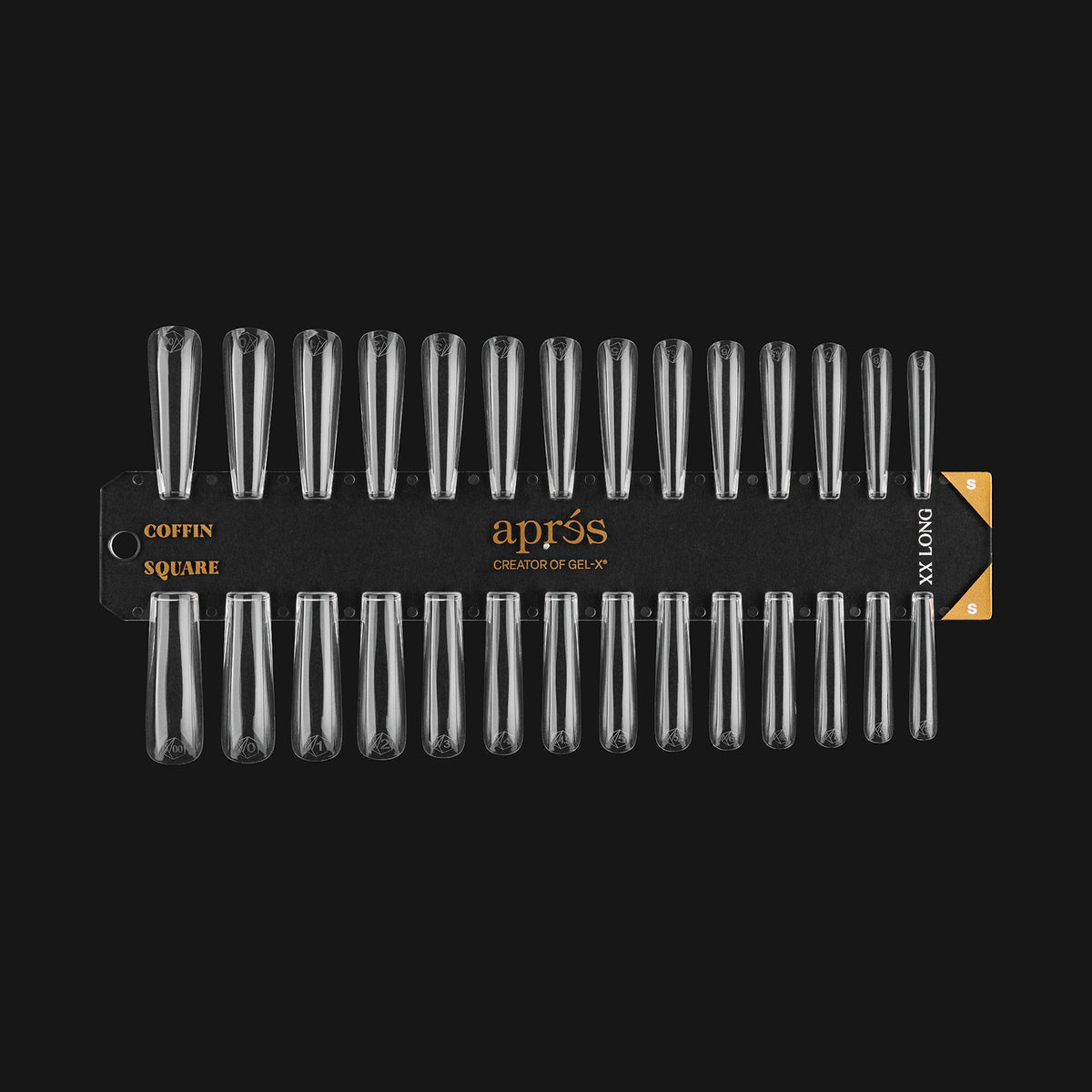 COFFIN &amp; SQUARE XX-LONG - SCULPTED | GEL-X TIP SWATCH - APRÉS NAIL