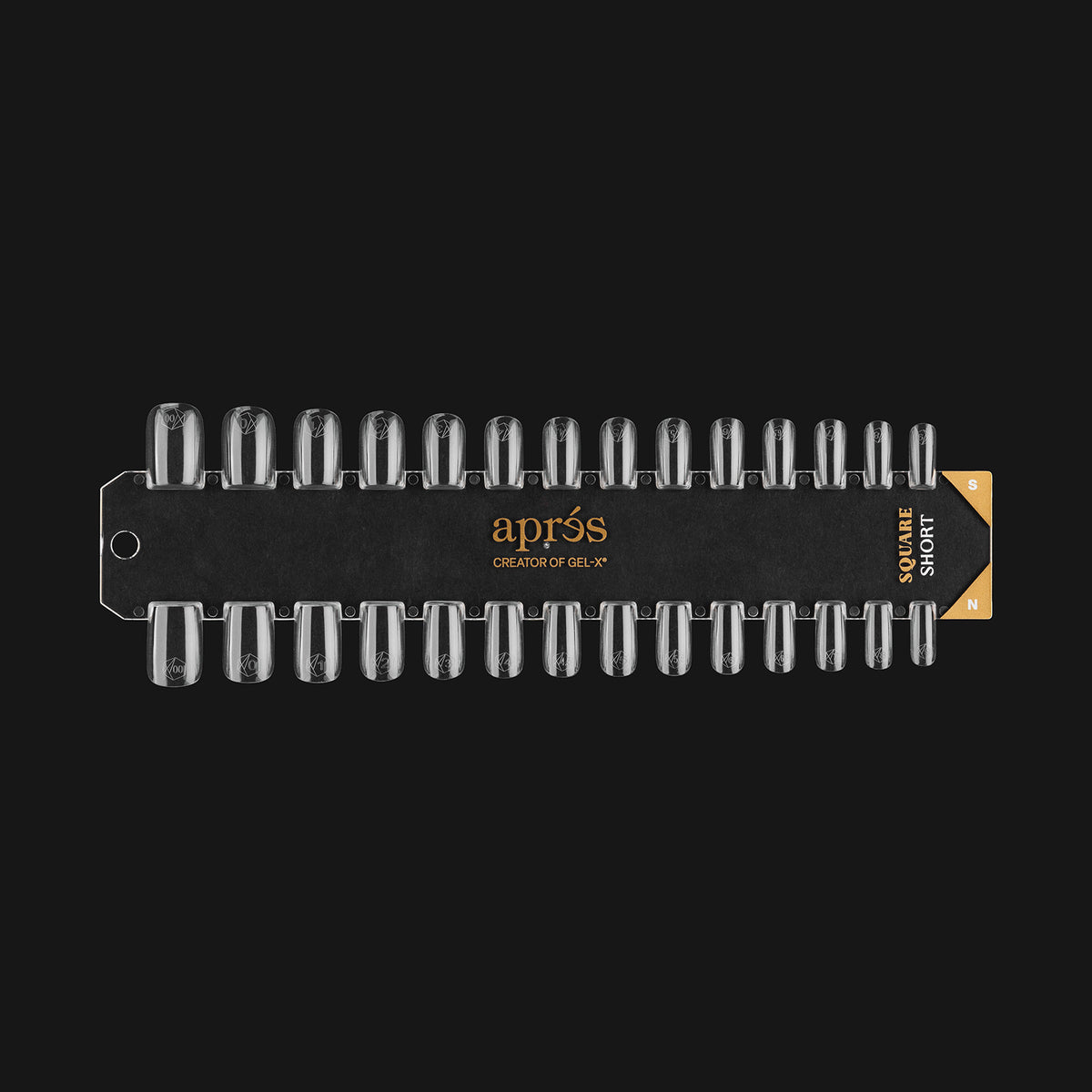 SQUARE SHORT - NATURAL/SCULPTED | GEL-X TIP SWATCH - APRÉS NAIL