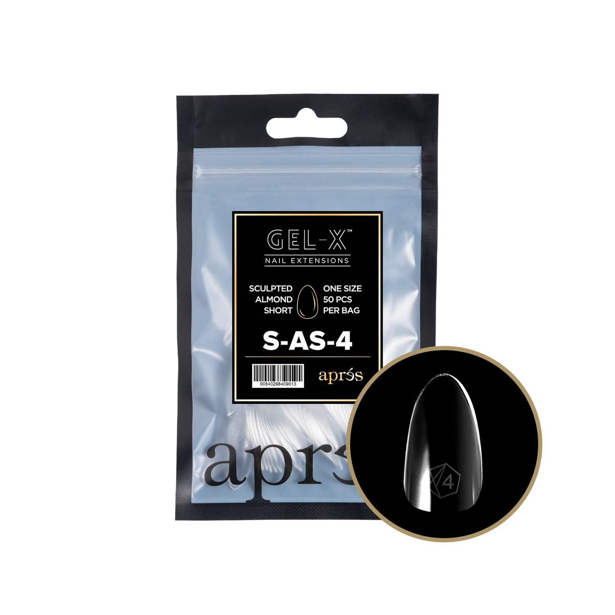 GEL-X SCULPTED ALMOND SHORT 2.0 REFILL BAG