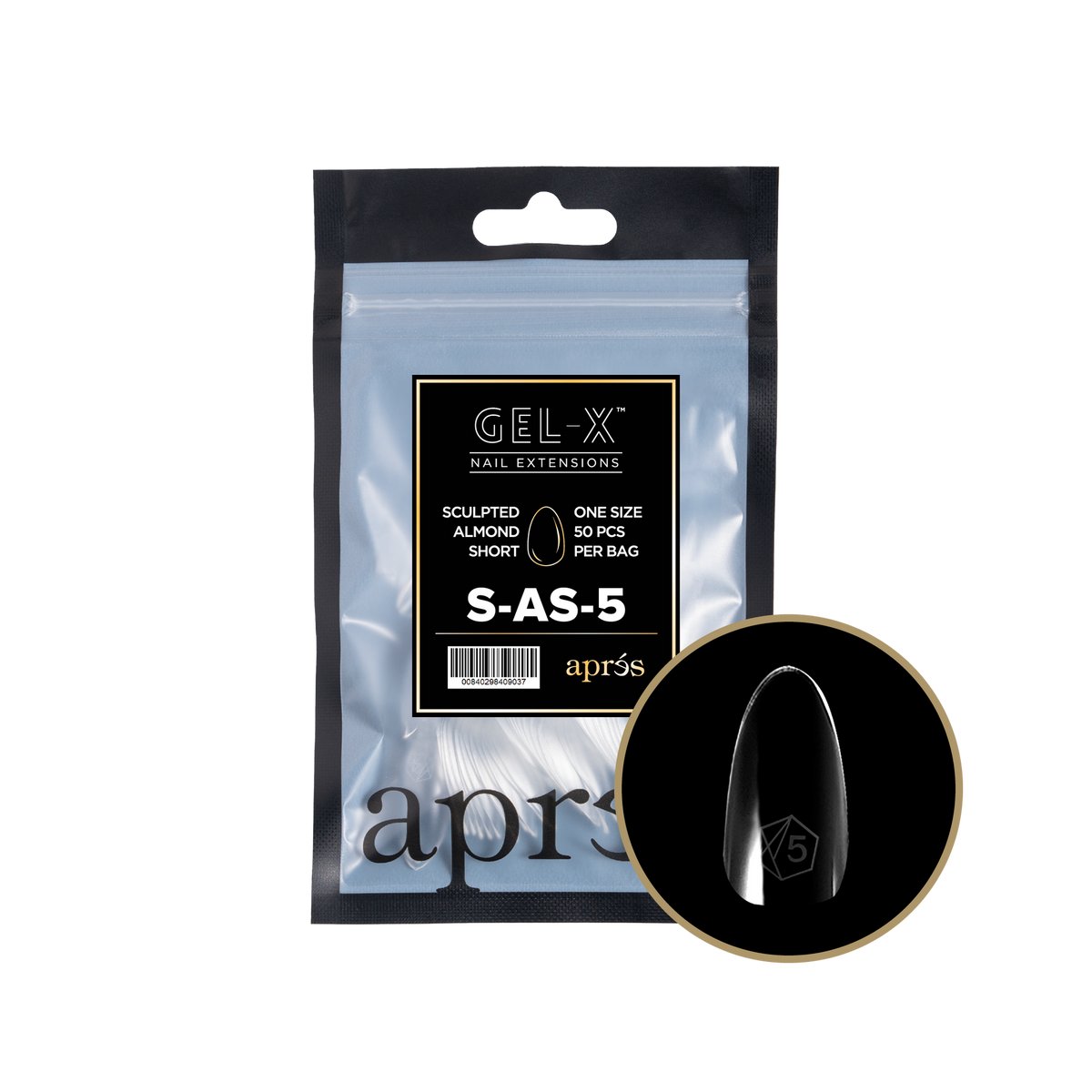 GEL-X SCULPTED ALMOND SHORT 2.0 REFILL BAG