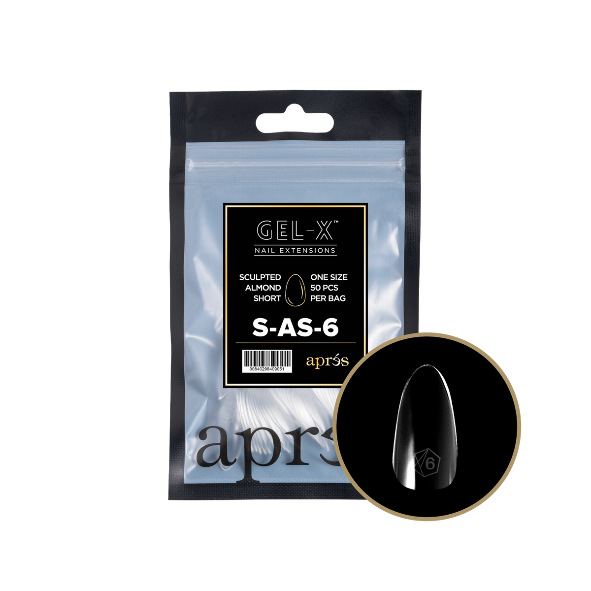 GEL-X SCULPTED ALMOND SHORT 2.0 REFILL BAG