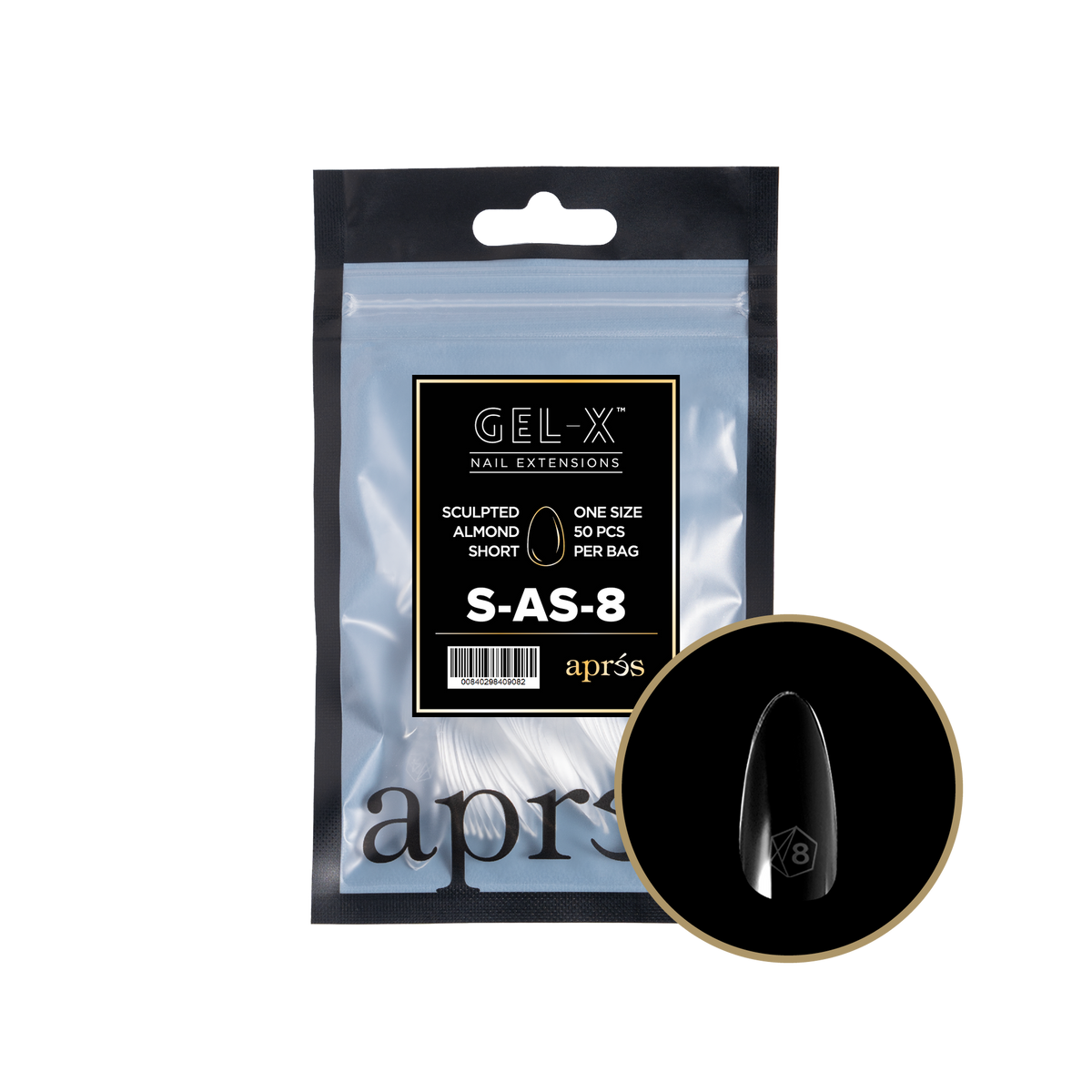 GEL-X SCULPTED ALMOND SHORT 2.0 REFILL BAG