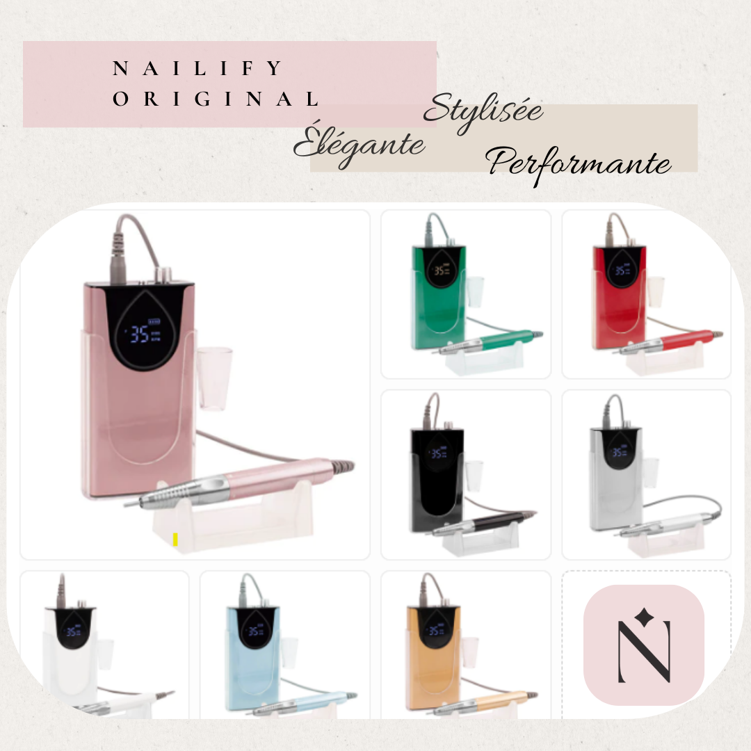 PROFESSIONAL PORTABLE ELECTRIC FILE | HIGH PERFORMANCE BATTERY AND TORQUE - NAILIFY ORIGINAL