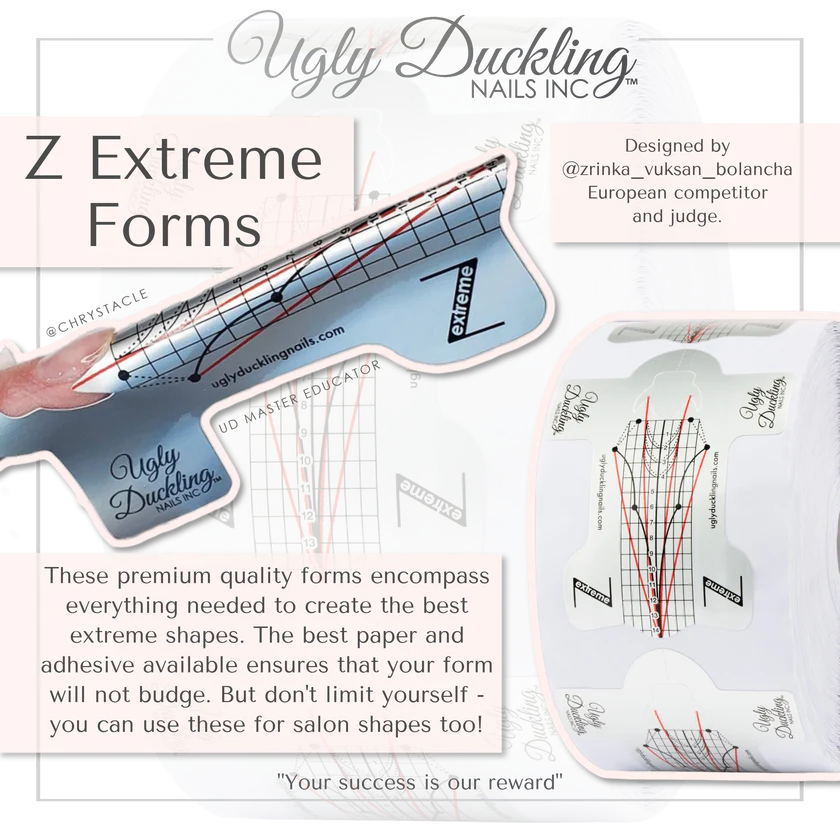 CHABLONS Z EXTREME NAIL FORMS | PQT DE 100 | UD - ZER.O BY ZRINKA