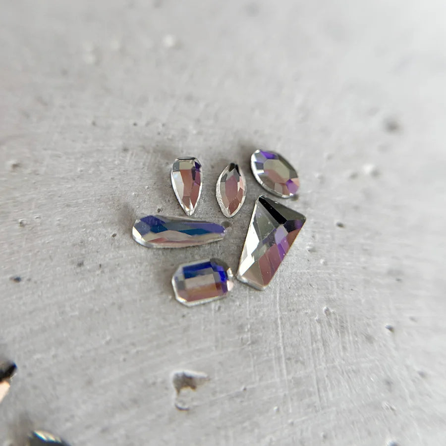 DIAMANTS FORMES CLAIRE REFLET BLEUTÉ | 6 FORMES - MEM