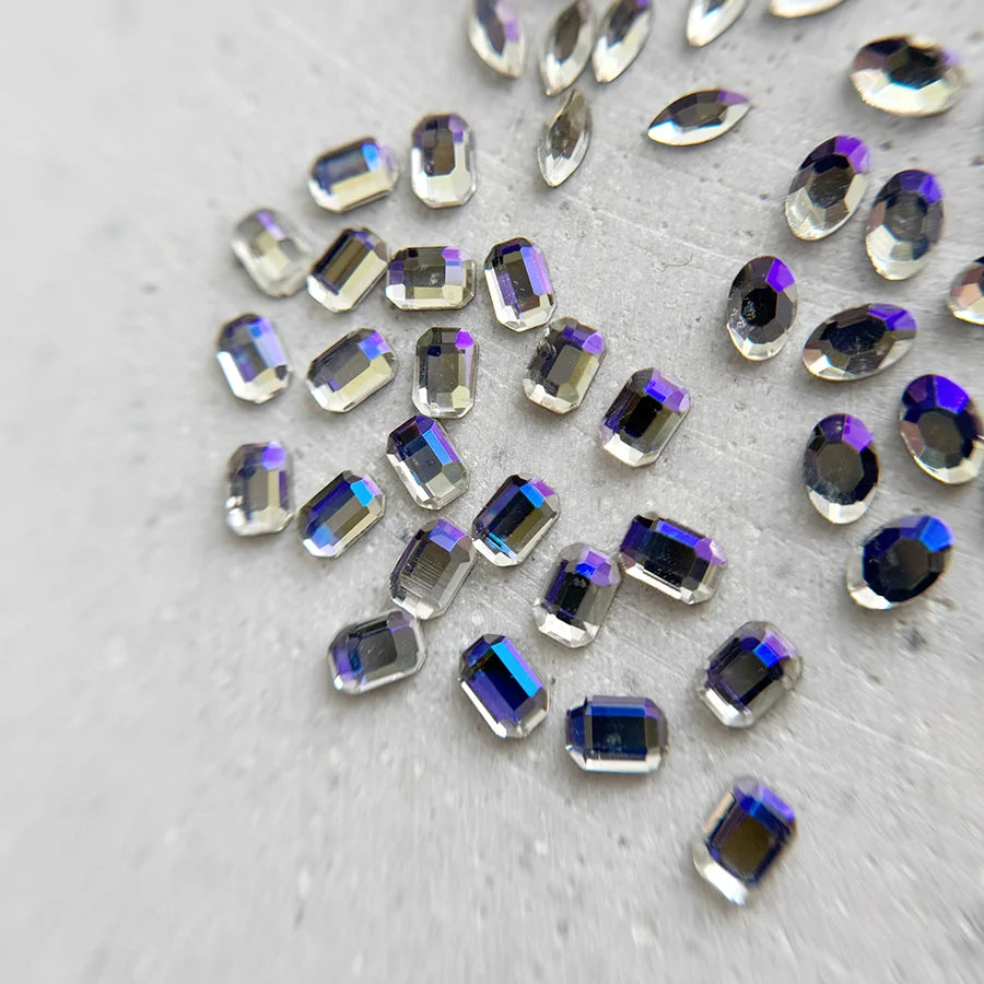 DIAMANTS FORMES CLAIRE REFLET BLEUTÉ | 6 FORMES - MEM