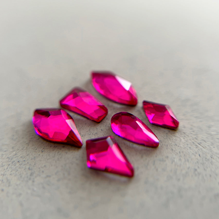 ENSEMBLE COMPLET | DIAMANTS FORMES FUCHSIA - MEM