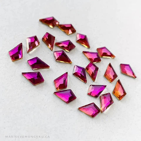 DIAMANTS | LOSANGE ASYMÉTRIQUE | ROSE ORANGE - MEM