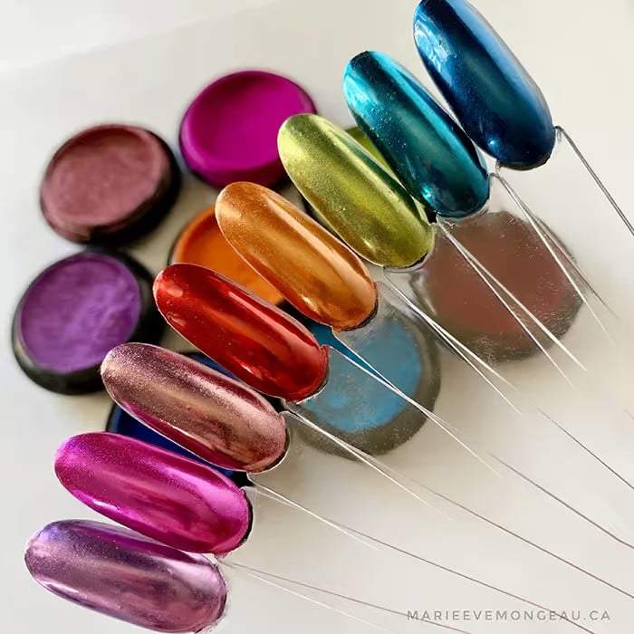 ENSEMBLE DE 8 POUDRES CHROMES | MEM