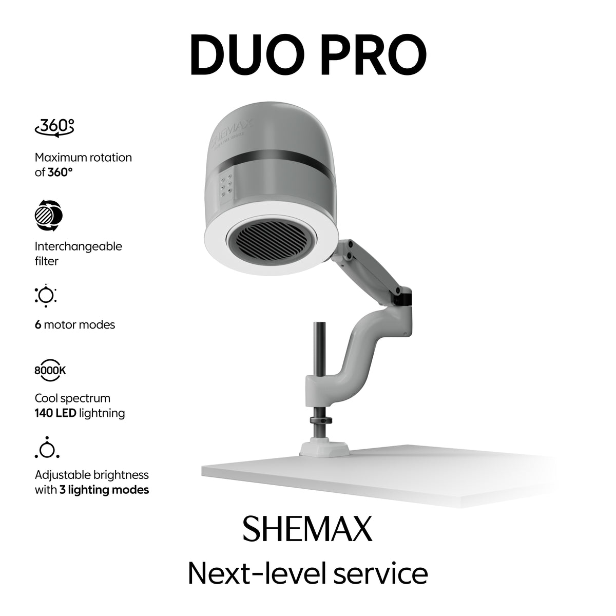DUO PRO – COLLECTEUR DE POUSSIÈRE PROFESSIONNEL PAR LE HAUT - SHEMAX