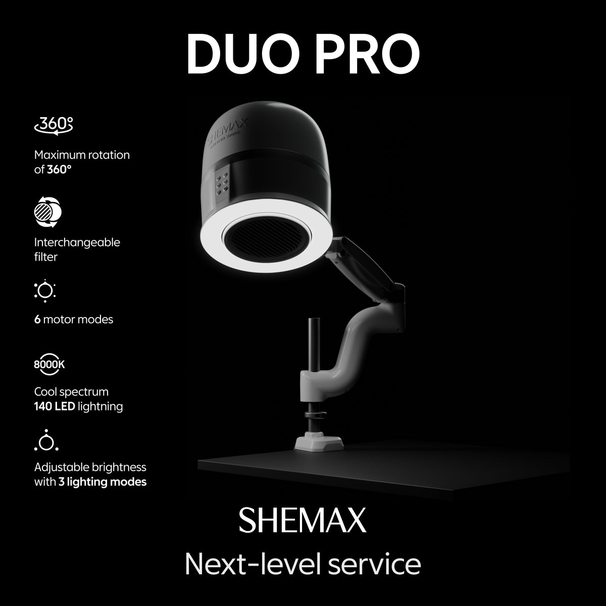 DUO PRO – COLLECTEUR DE POUSSIÈRE PROFESSIONNEL PAR LE HAUT - SHEMAX