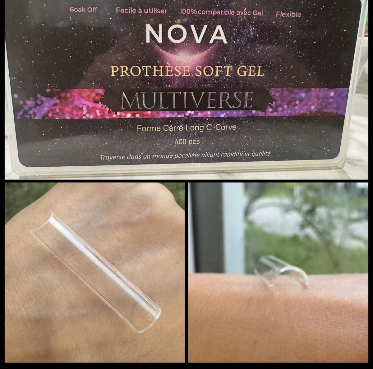 PROTHESE SOUPLE C-CURVE NOVA | CARRE LONG - YELLE NAILZ