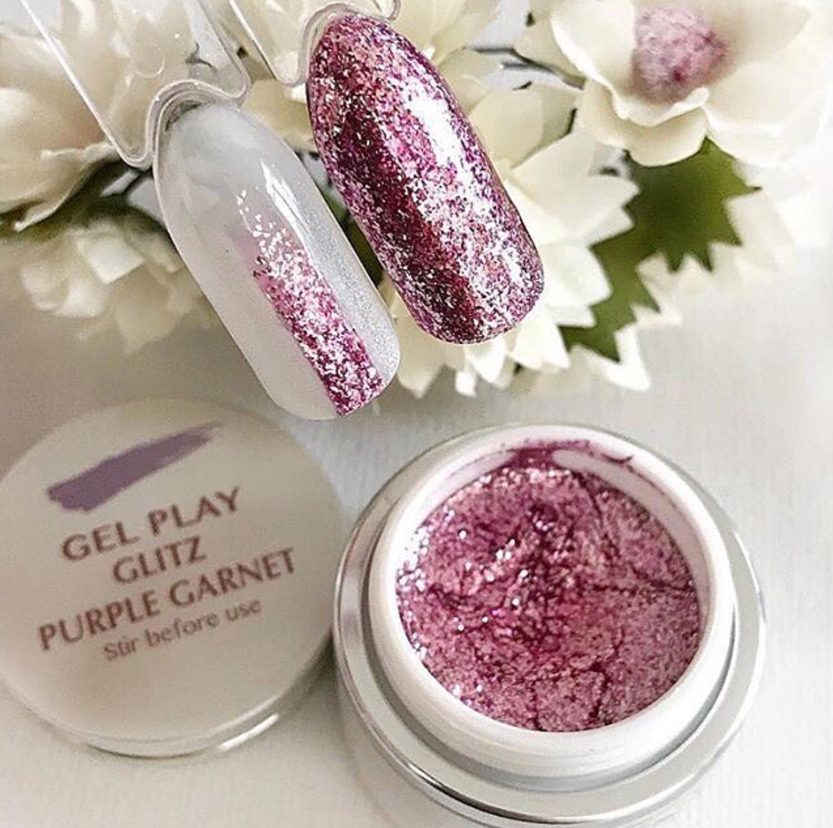 GEL PLAY GLITZ GEM - PURPLE GARNET NAILIFY