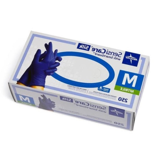 GANTS DE NITRILE SENSICARE SILK MEDLINE - MÉDIUM- 250 UNITÉS NAILIFY