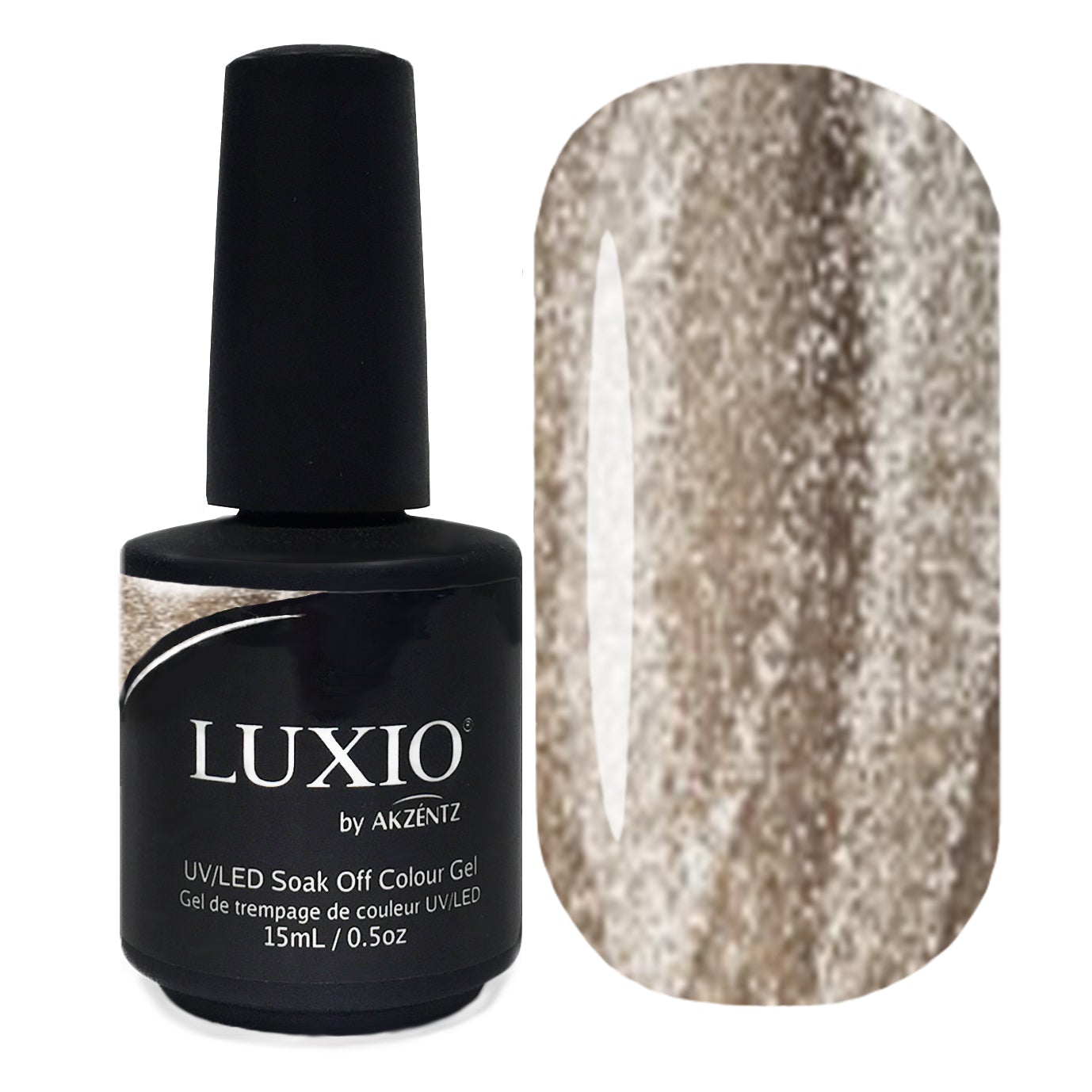 LUXIO FIGMENT | GLITTERING GOLD COLOR UV/LED GEL POLISH - AKZENTZ