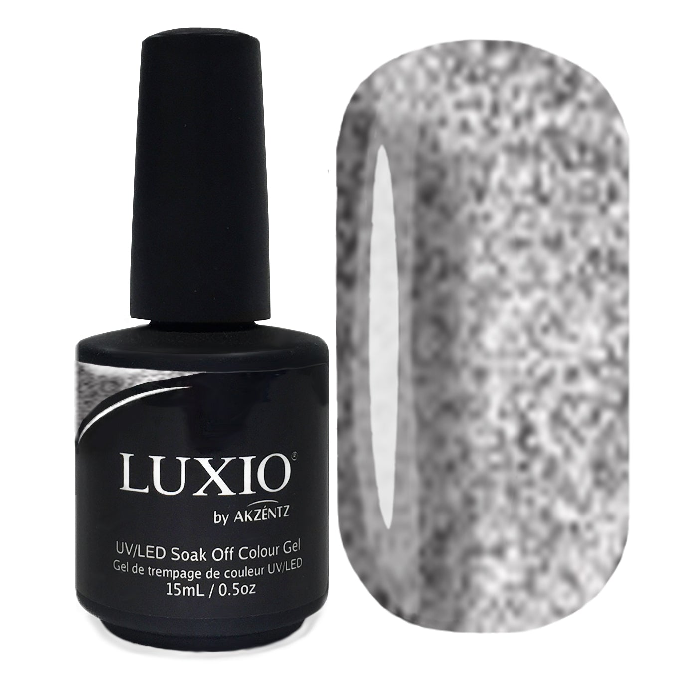 LUXIO LUCID | VERNIS GEL UV/LED DE COULEUR GRIS SCINTILLANT - AKZENTZ