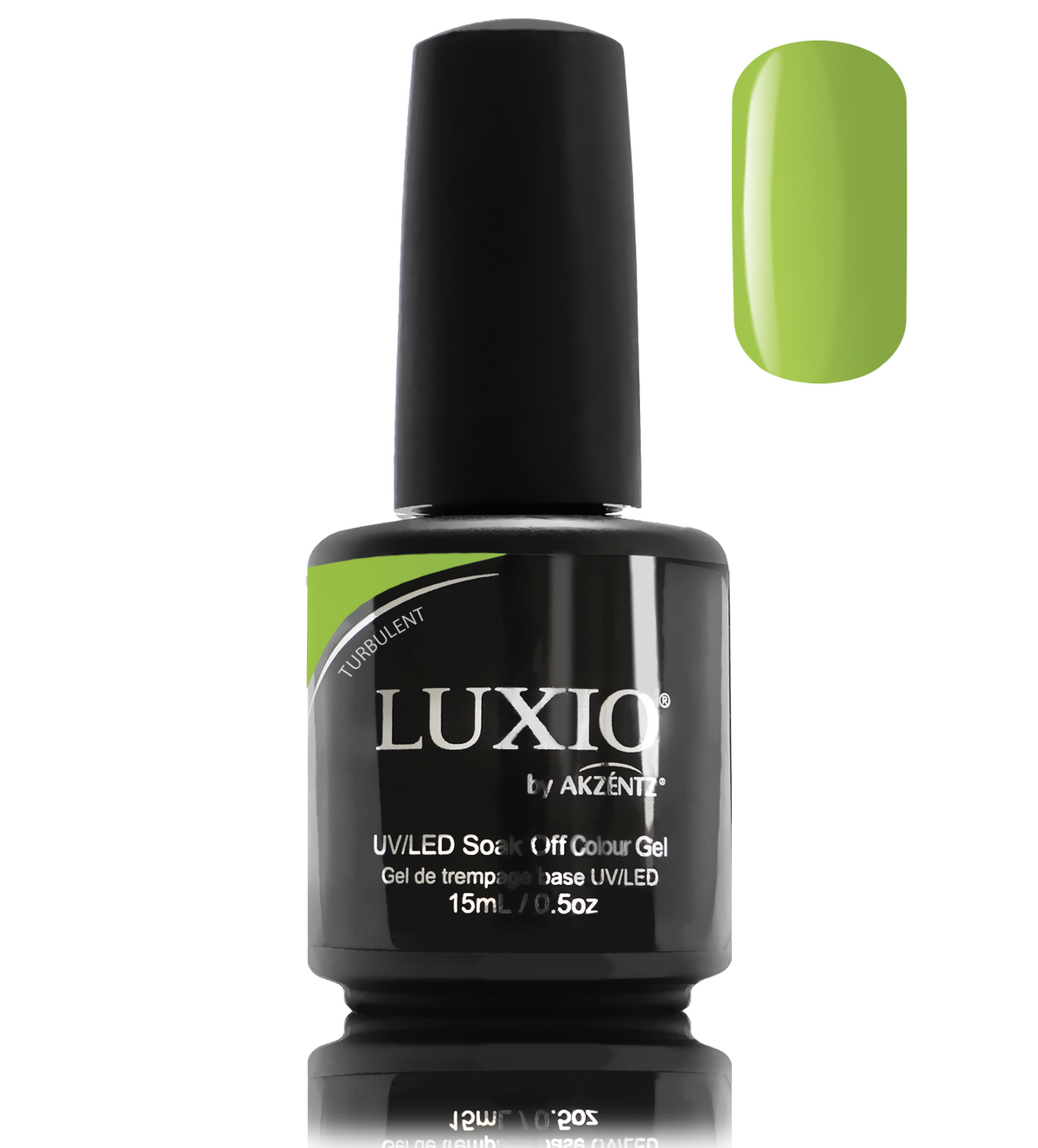LUXIO TURBULENT | VERNIS GEL UV/LED DE COULEUR VERT LIME - AKZENTZ