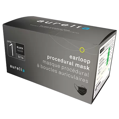 BLACK | DISPOSABLE PROCEDURAL MASKS - AURELIA