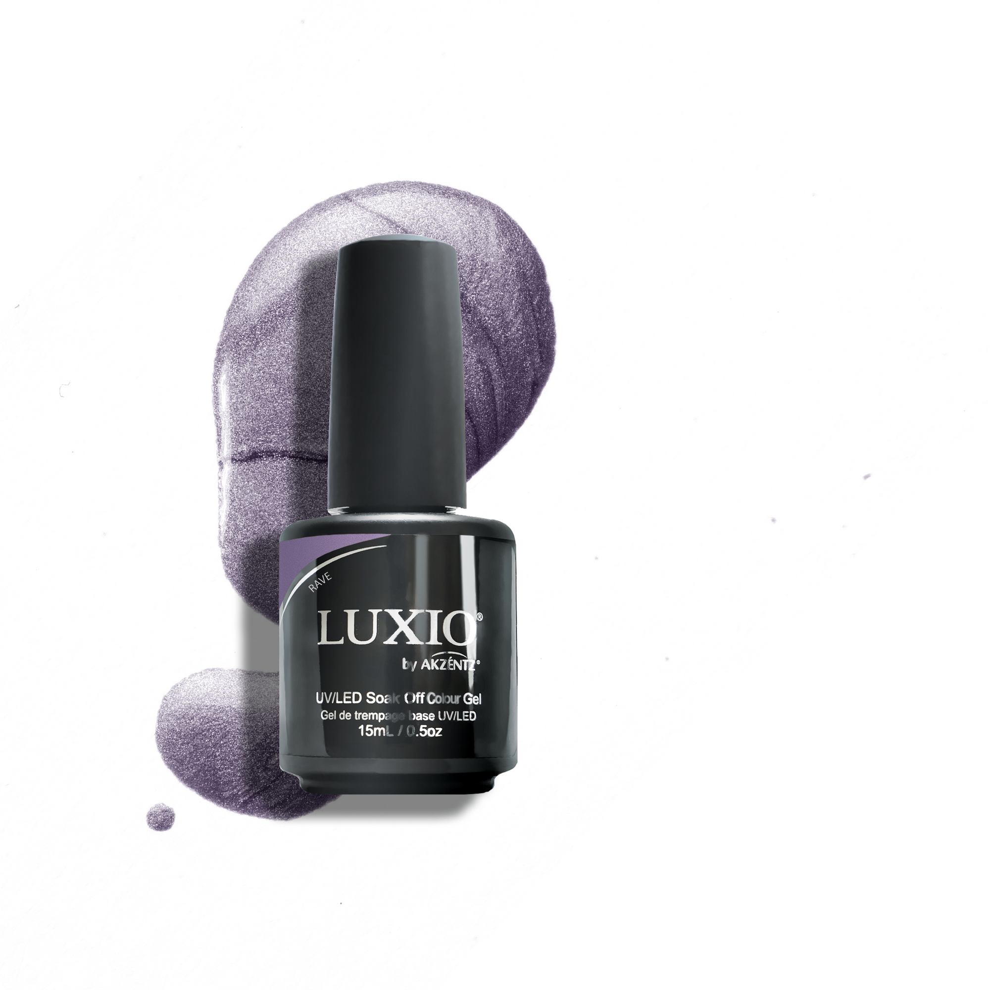 LUXIO RAVE | VERNIS GEL UV/LED DE COULEUR MAUVE MÉTALLIQUE - AKZENTZ