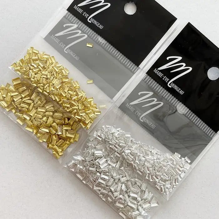 JEWELRY | MINI FROSTED GOLD RECTANGLE - MARIE-ÈVE MONGEAU