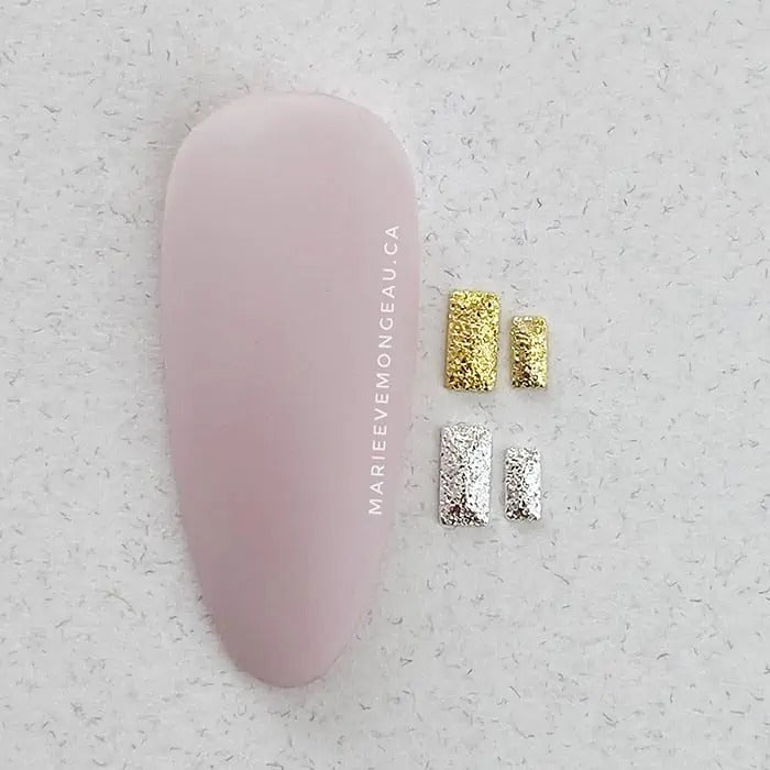 BIJOUX | RECTANGLE MOYEN GIVRÉ ARGENT - MARIE-ÈVE MONGEAU