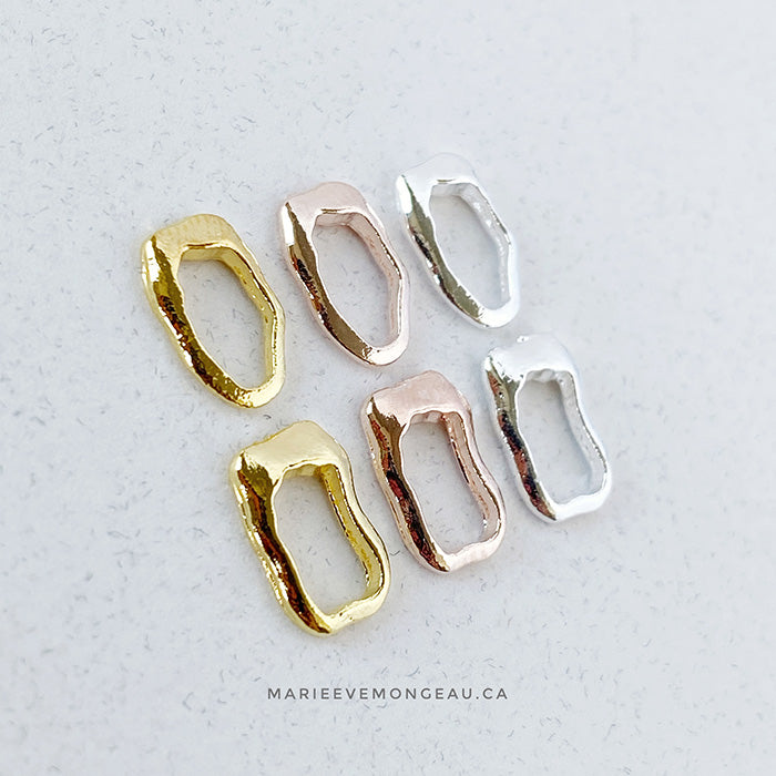 JEWELRY | EMPTY GOLD RECTANGLE STONE - MARIE-ÈVE MONGEAU