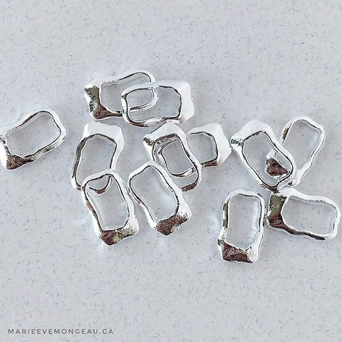 JEWELRY | EMPTY STONE RECTANGLE SILVER - MARIE-ÈVE MONGEAU 