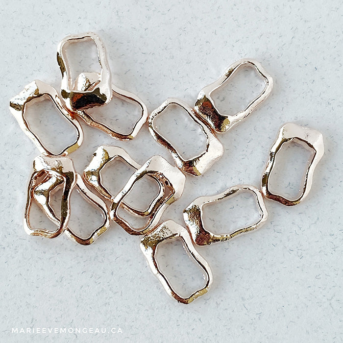 JEWELRY | PINK GOLD RECTANGLE VACUUM STONE - MARIE-ÈVE MONGEAU 