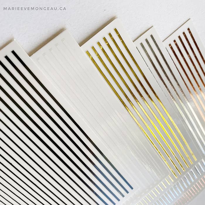 STICKERS - METALLIC LINES - MARIE-ÈVE MONGEAU