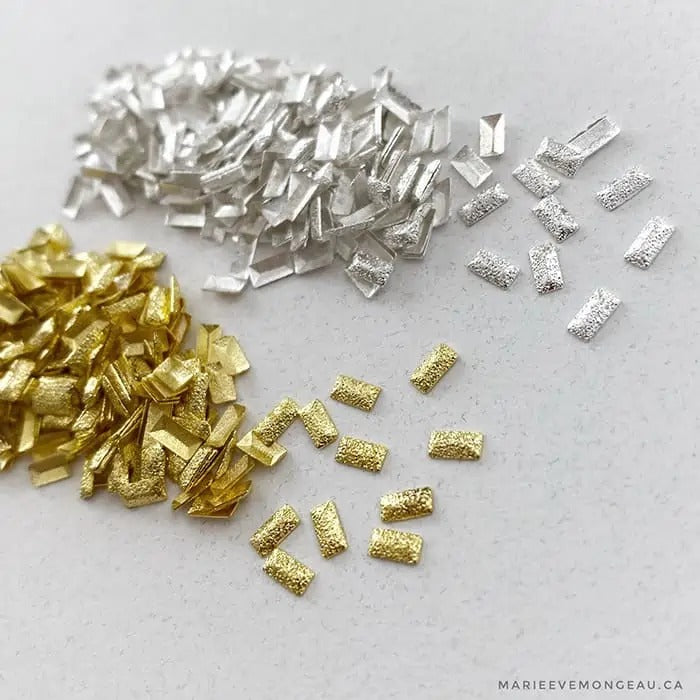JEWELRY | SILVER FROSTED MINI RECTANGLE - MARIE-ÈVE MONGEAU