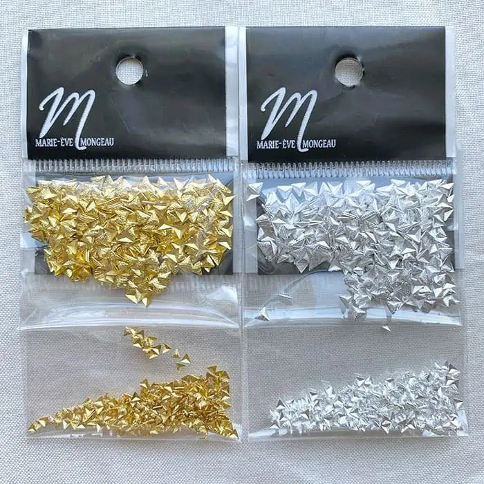 JEWELRY | MEDIUM FROSTED GOLD TRIANGLE - MARIE-ÈVE MONGEAU