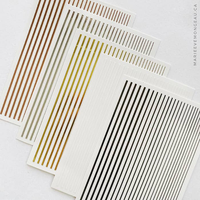 STICKERS - METALLIC LINES - MARIE-ÈVE MONGEAU