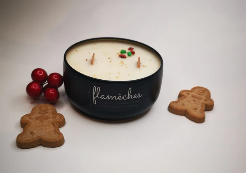 GINGERBREAD &amp; CARAMEL MOUSSE - FLAME CANDLES CANDLES