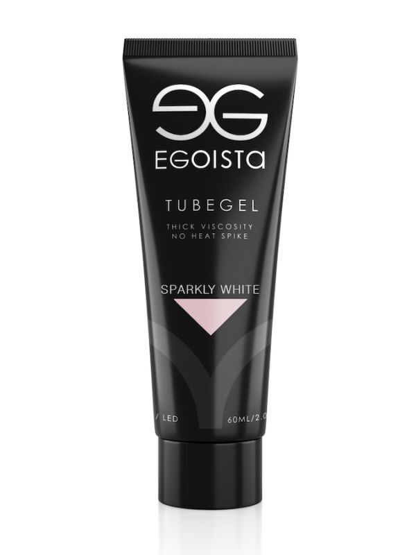 TUBEGEL COUVRANT - COULEUR BLANC SCINTILLANT - SPARKLY WHITE COLOR - EGOISTA